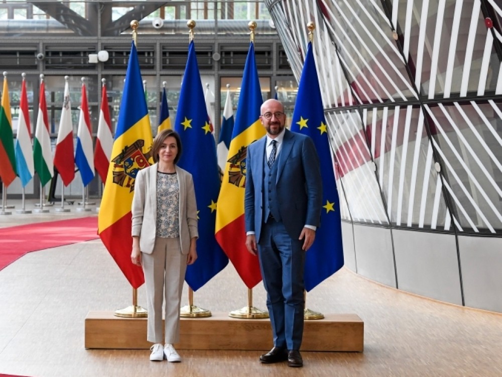 Maia Sandu a discutat cu Președintele Consiliului European, Charles Michel